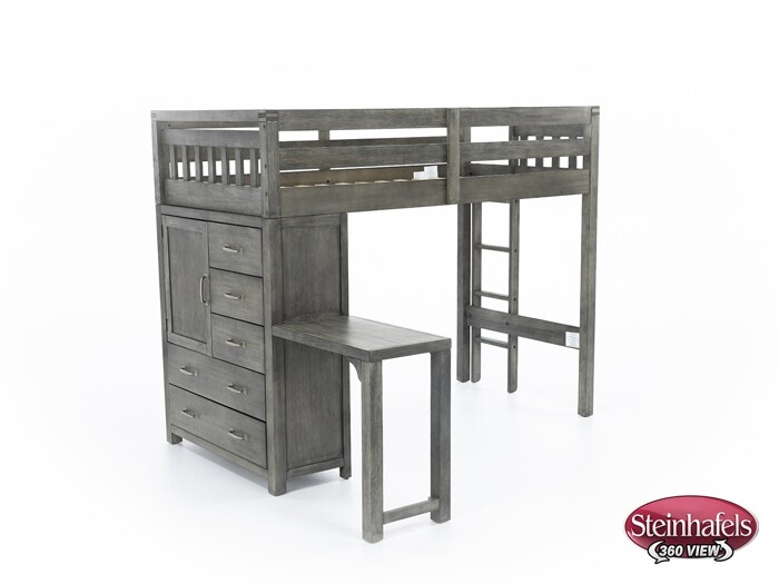hils grey twin loft bed headboard  image ttc  