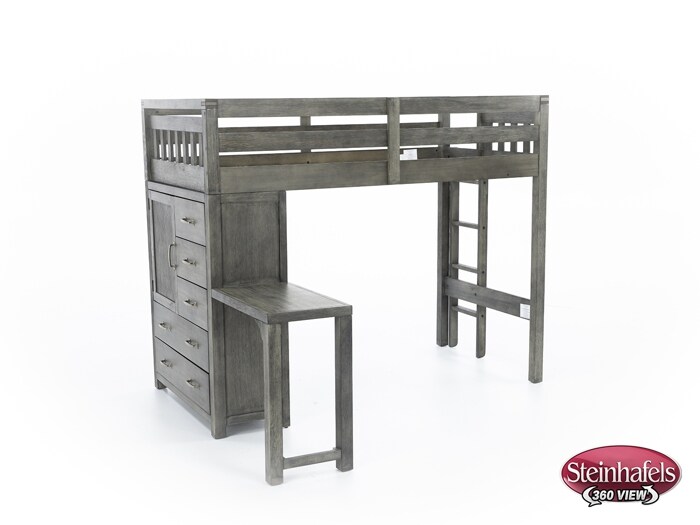 hils grey twin loft bed headboard  image ttc  
