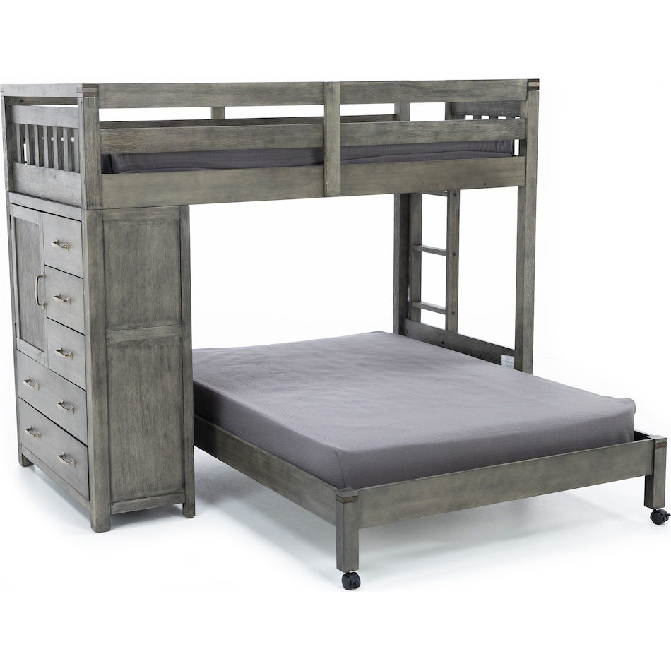hils grey twin loft bed headboard tfc  