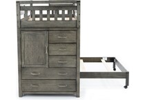 hils grey twin loft bed headboard tfc  