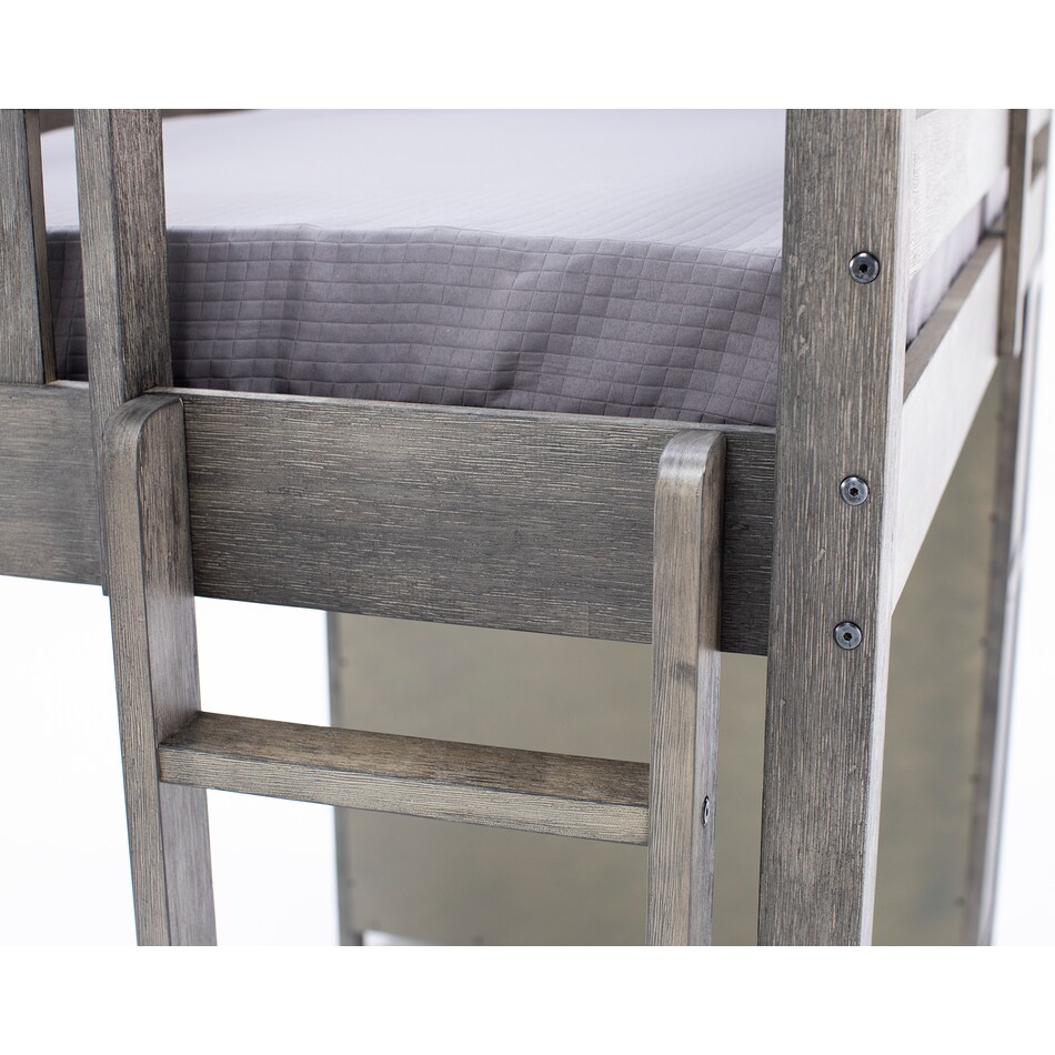 hils grey twin loft bed headboard tfc  