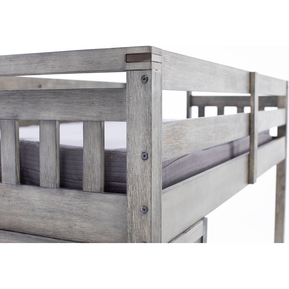 hils grey twin loft bed headboard tfc  