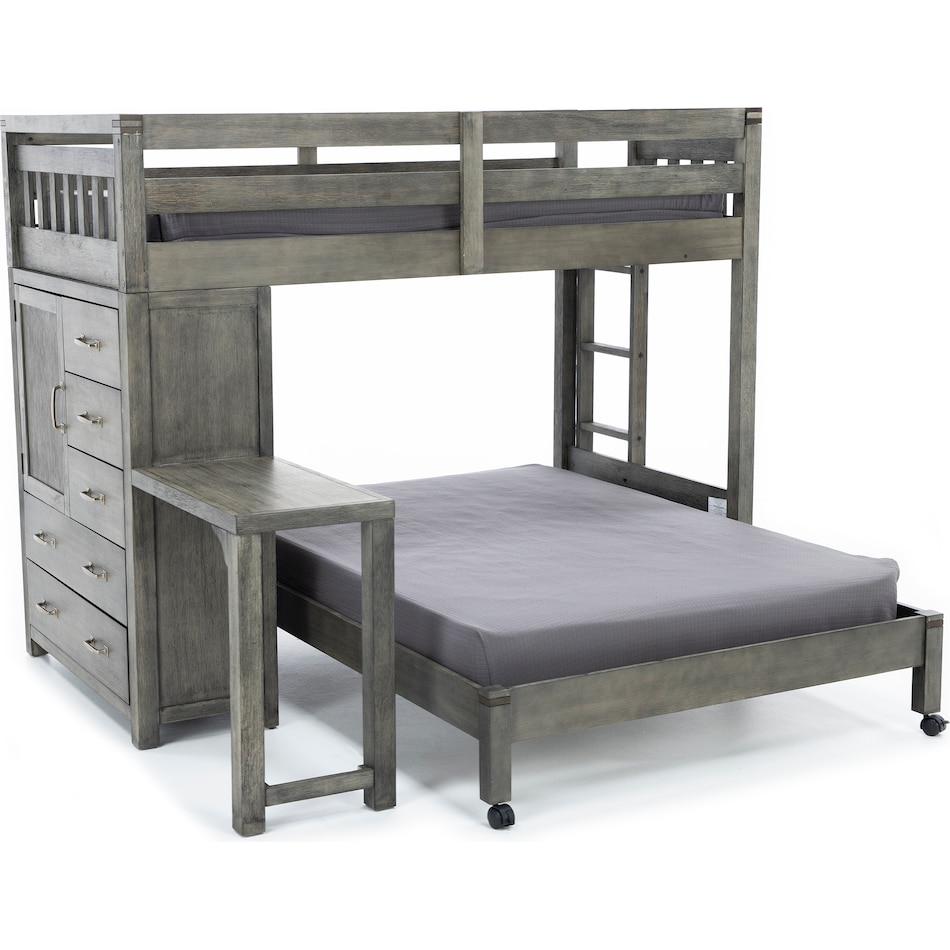hils grey twin loft bed headboard tfc  