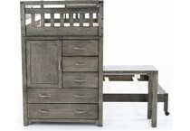 hils grey twin loft bed headboard tfc  