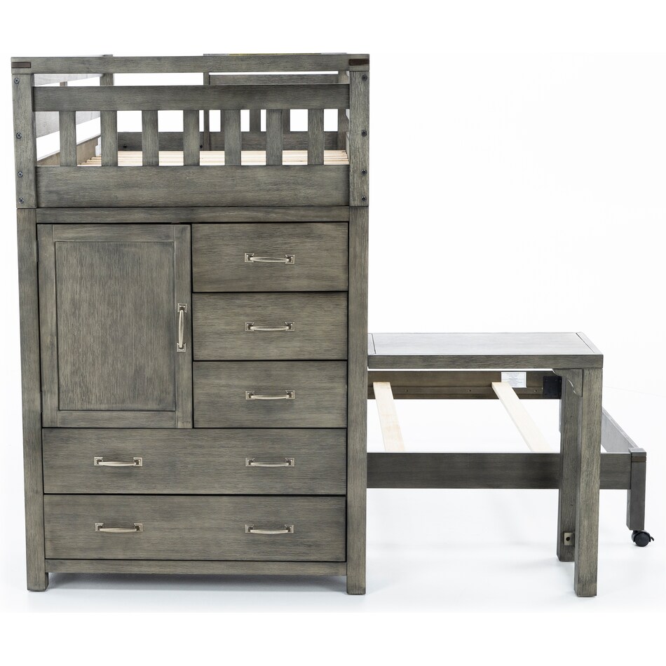 hils grey twin loft bed headboard tfc  