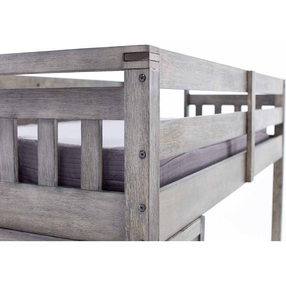 hils grey twin loft bed headboard tfc  