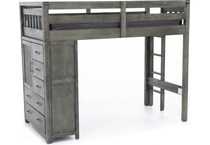 hils grey twin loft bed headboard tlc  