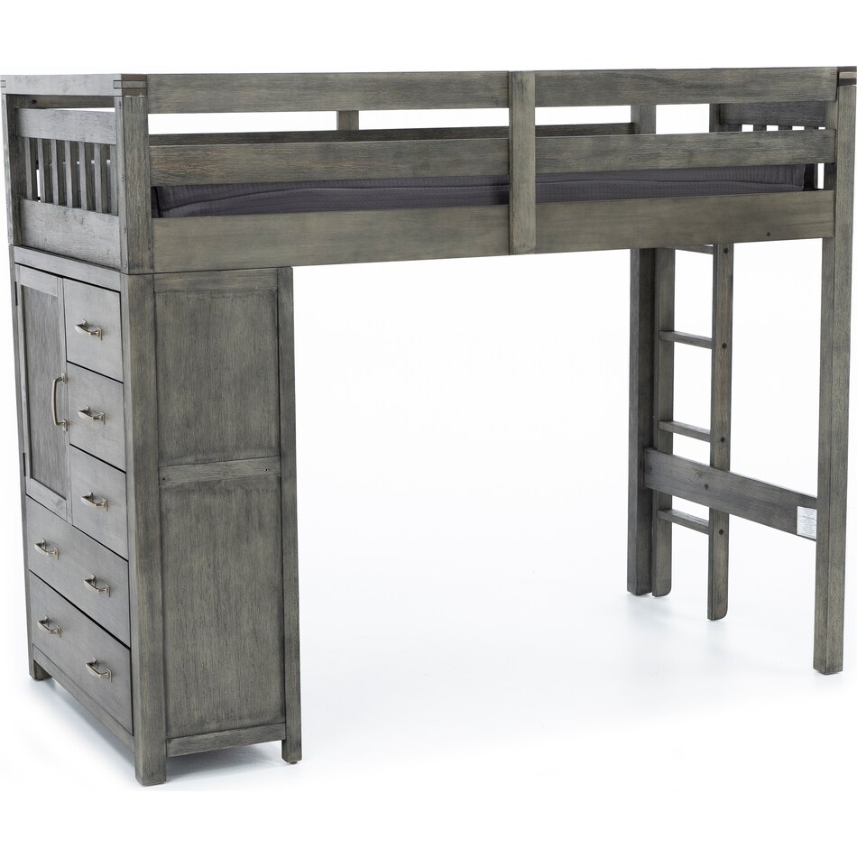 hils grey twin loft bed headboard tlc  