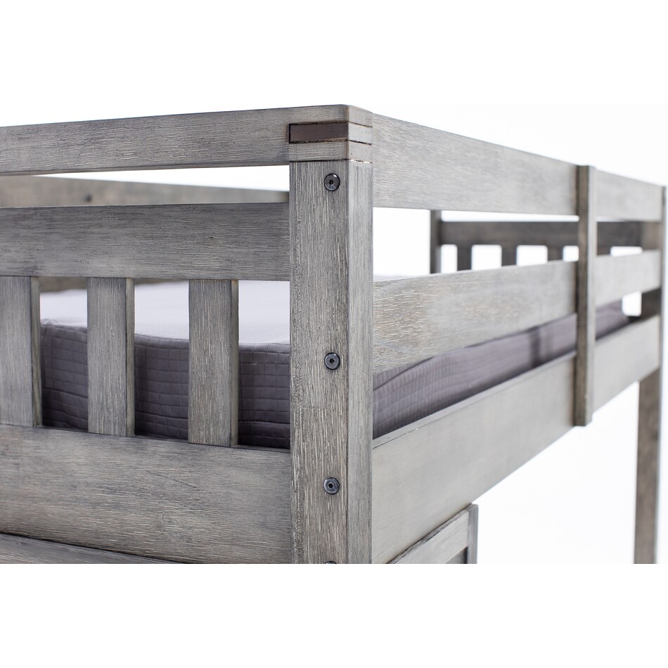 hils grey twin loft bed headboard tlc  