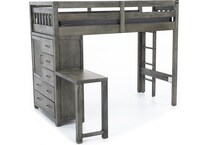 hils grey twin loft bed headboard ttc  