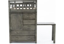 hils grey twin loft bed headboard ttc  