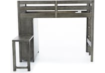 hils grey twin loft bed headboard ttc  