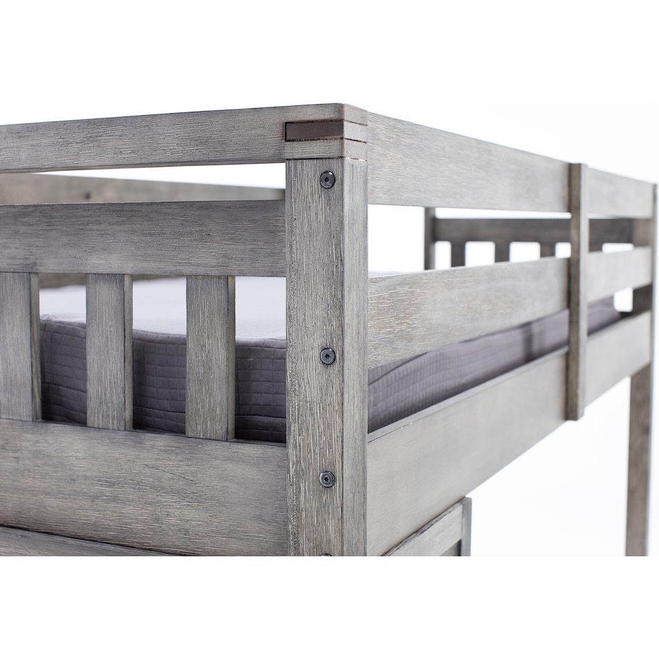 hils grey twin loft bed headboard ttc  