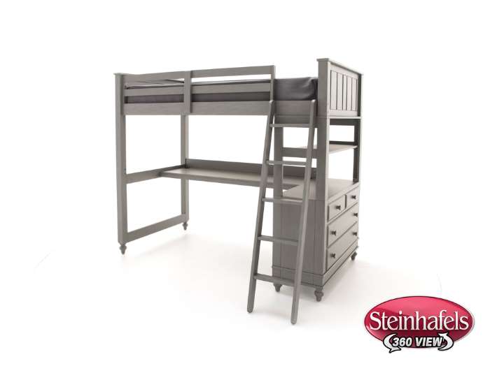 hils grey twin loft bed package  image tlb  