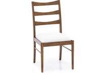 hils walnut   boucle inch standard seat height side chair   
