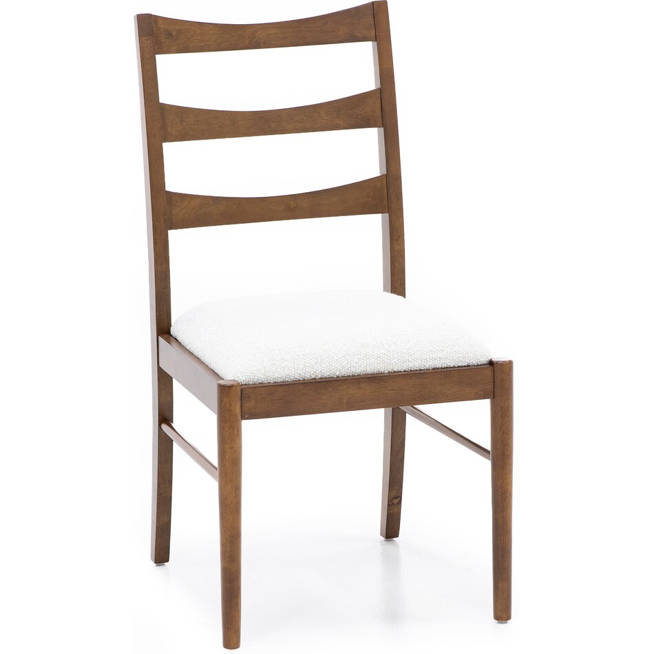 hils walnut   boucle inch standard seat height side chair   