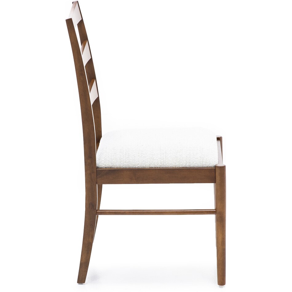 hils walnut   boucle inch standard seat height side chair   