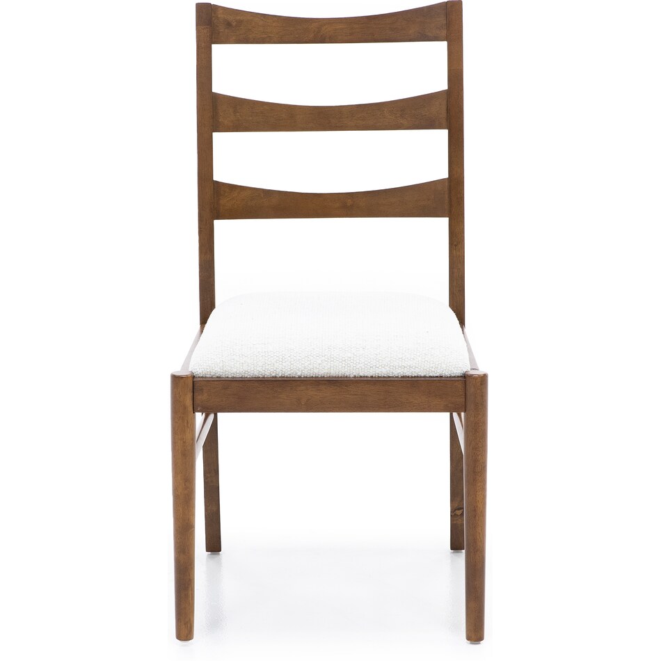 hils walnut   boucle inch standard seat height side chair   