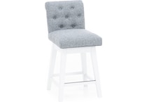 hils white   grey inch & over bar seat stool   