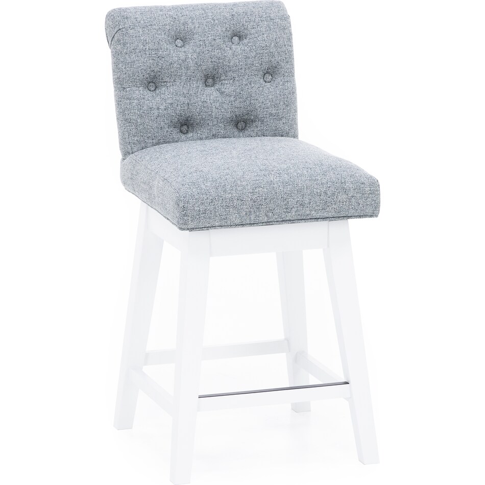 hils white   grey inch & over bar seat stool   