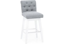 hils white   grey inch & over bar seat stool   