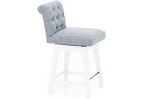 hils white   grey inch & over bar seat stool   