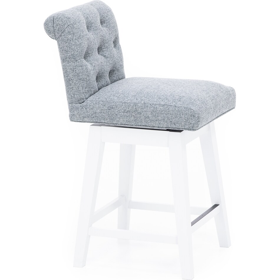 hils white   grey inch & over bar seat stool   