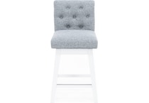 hils white   grey inch & over bar seat stool   