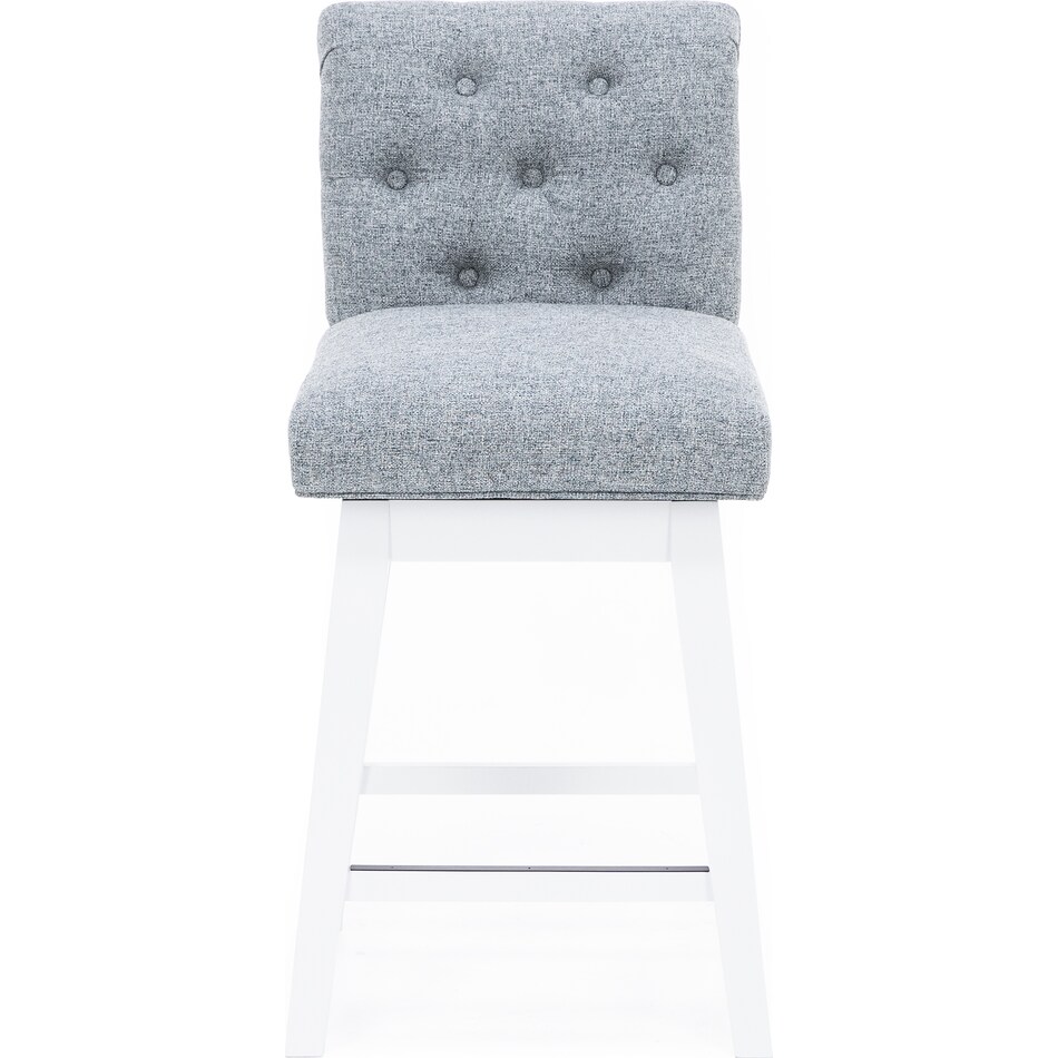 hils white   grey inch & over bar seat stool   