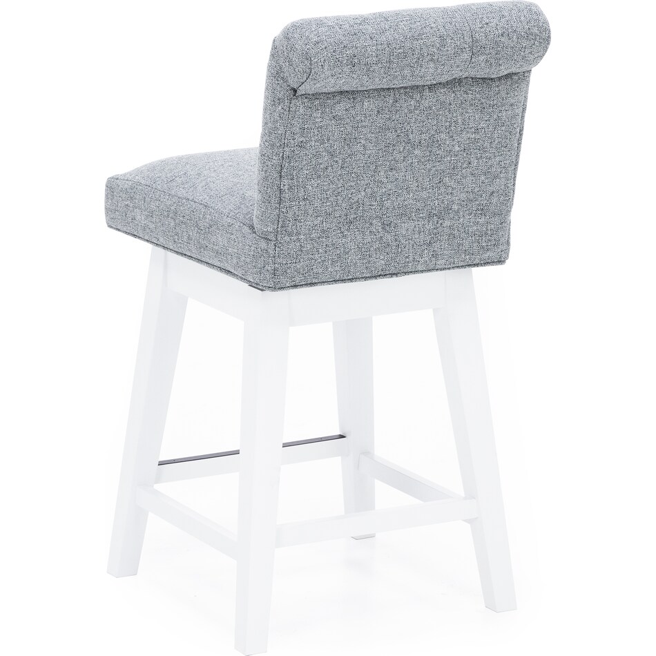 hils white   grey inch & over bar seat stool   