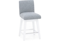 hils white   grey inch & over bar seat stool   