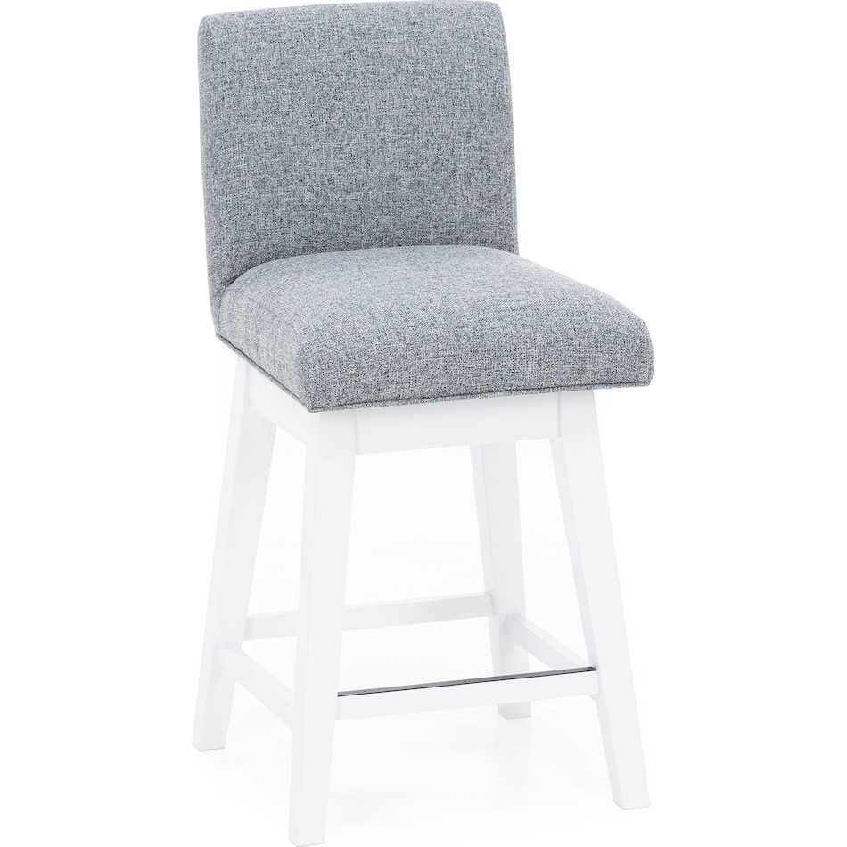 hils white   grey inch & over bar seat stool   