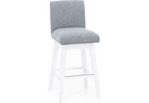 hils white   grey inch & over bar seat stool   