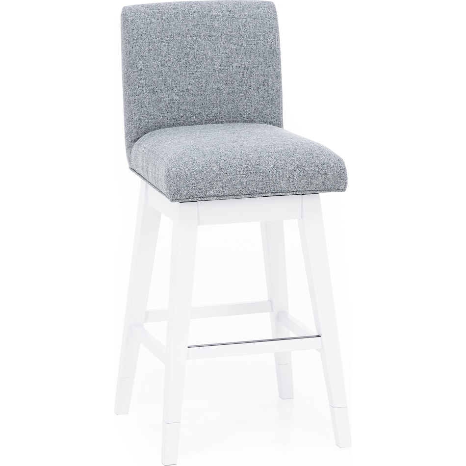 hils white   grey inch & over bar seat stool   
