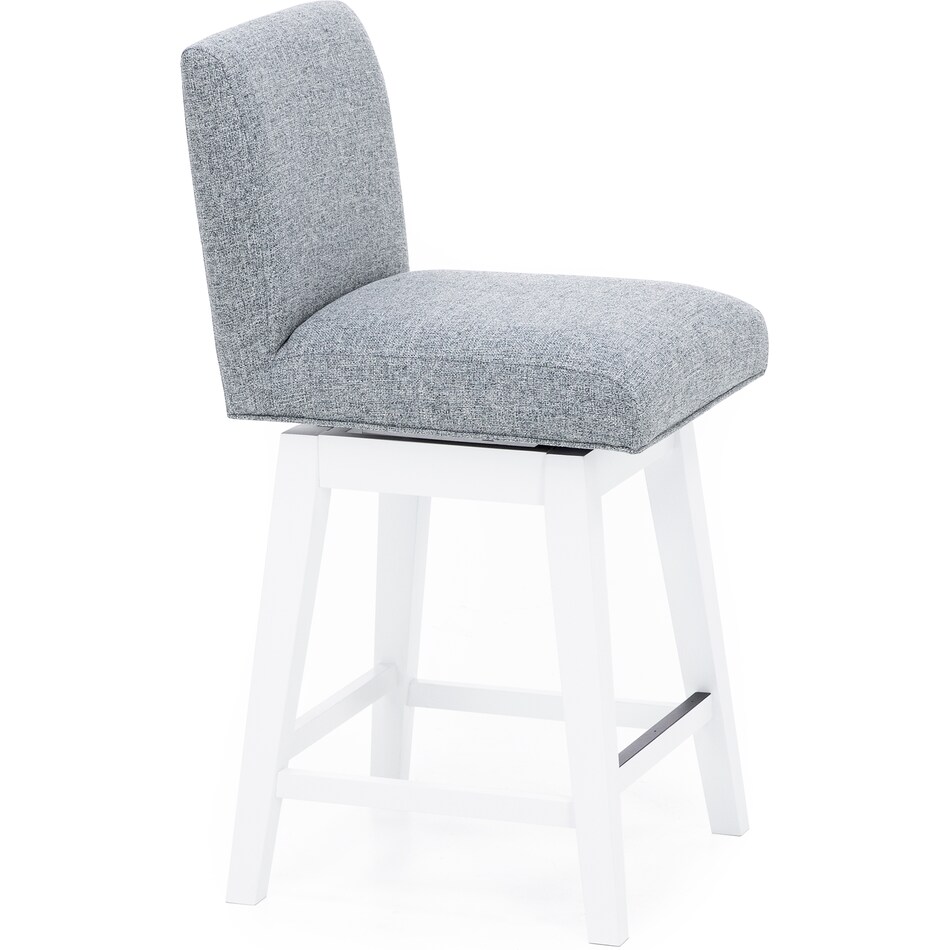 hils white   grey inch & over bar seat stool   