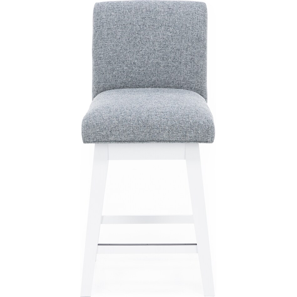 hils white   grey inch & over bar seat stool   