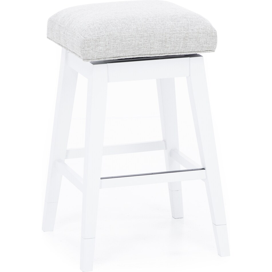 hils white   oatmeal inch & over bar seat stool   