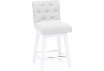 hils white   oatmeal inch & over bar seat stool   