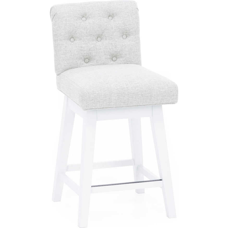 hils white   oatmeal inch & over bar seat stool   