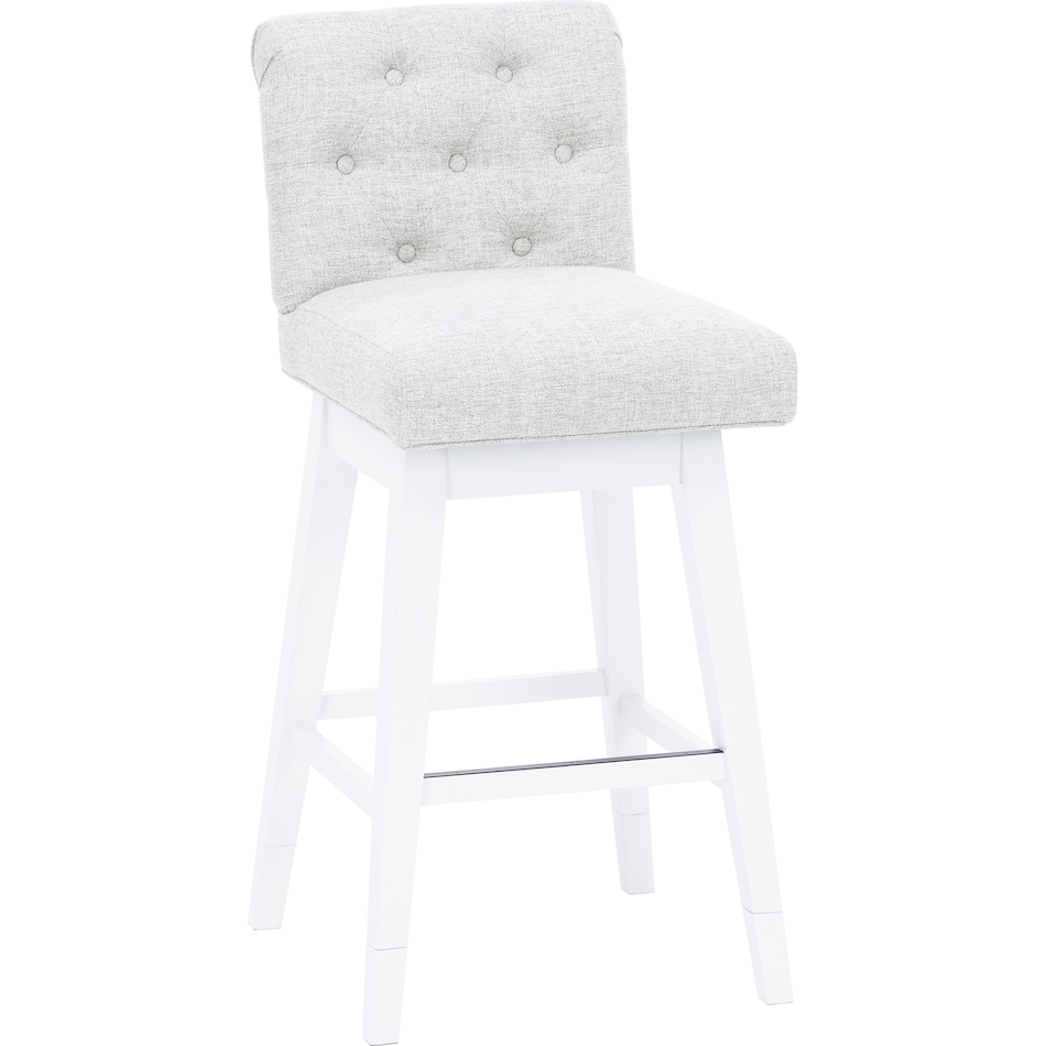 hils white   oatmeal inch & over bar seat stool   
