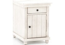 hils white chairside table   