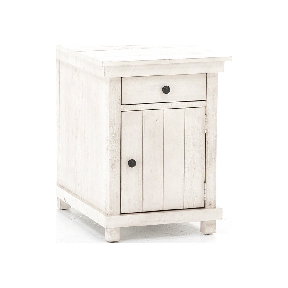 hils white chairside table   
