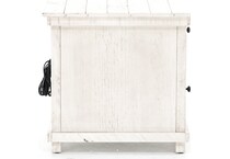 hils white chairside table   