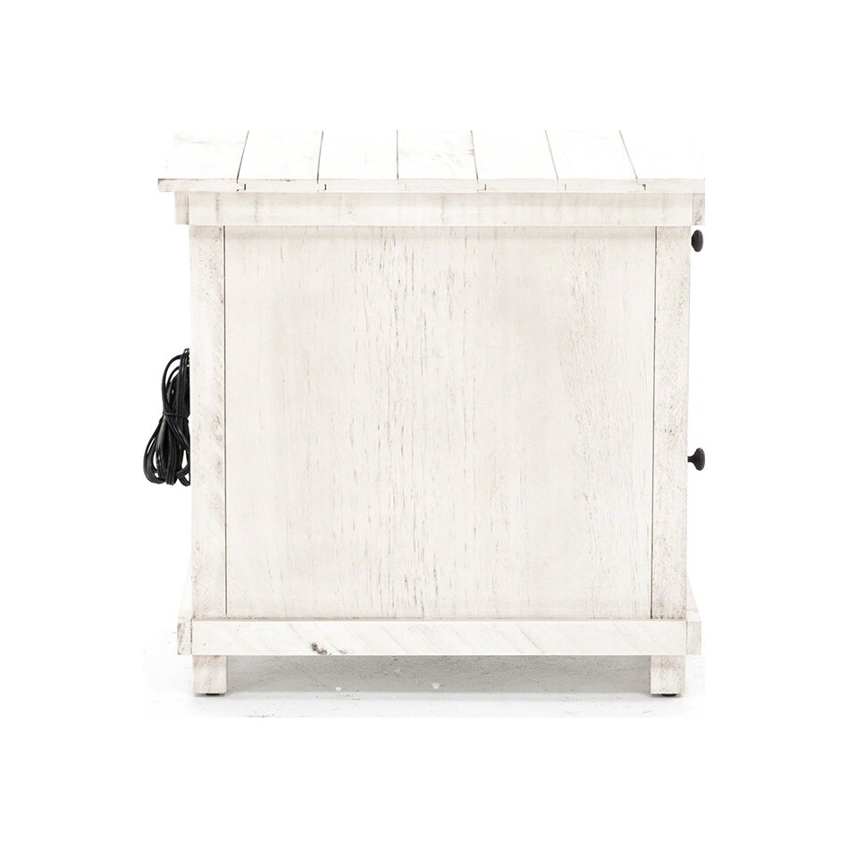 hils white chairside table   