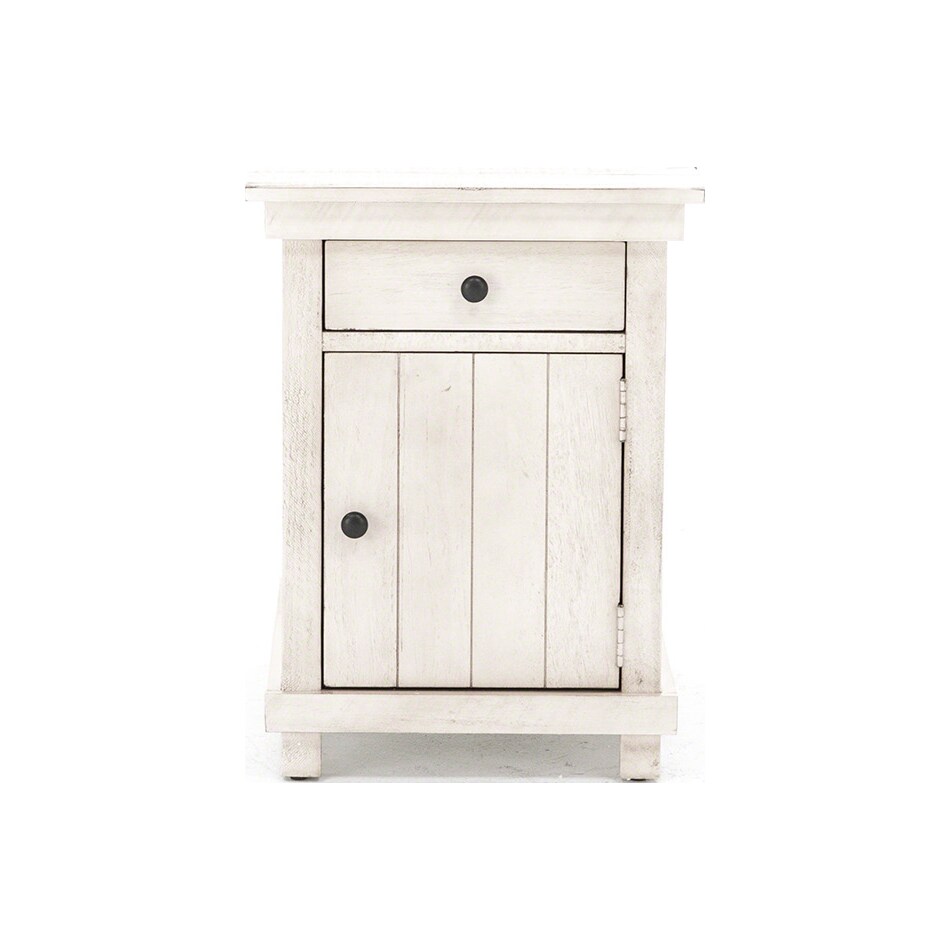 hils white chairside table   