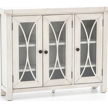 Bayside Collection Antique White 3 Door Cabinet