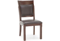 holh brown inch standard seat height side chair   