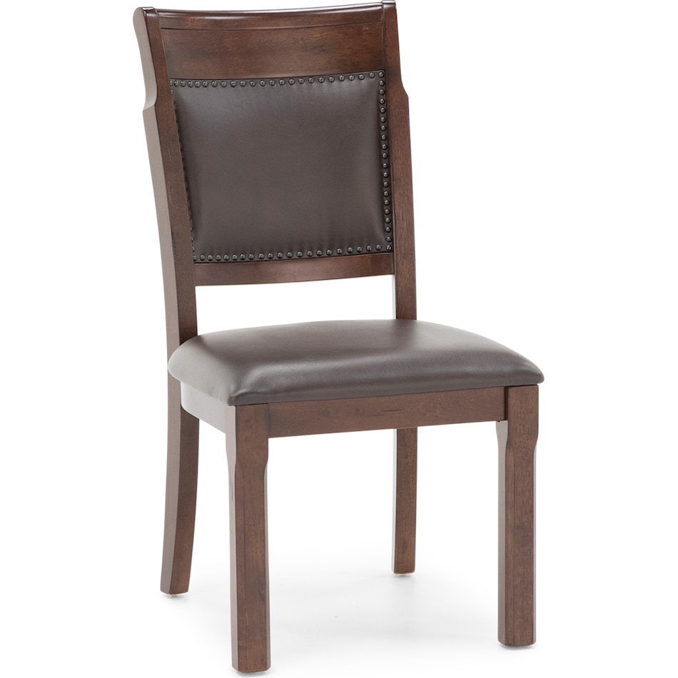 holh brown inch standard seat height side chair   