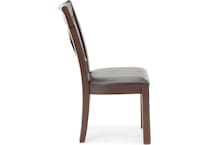 holh brown inch standard seat height side chair   