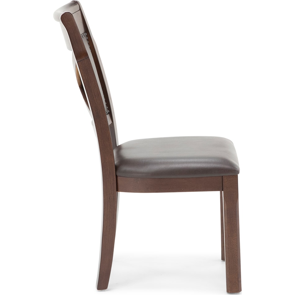 holh brown inch standard seat height side chair   